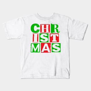 Christmas - Stacked Word Kids T-Shirt